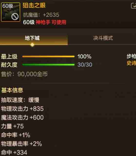 2024年《地下城与勇士：起源》狙击之眼介绍