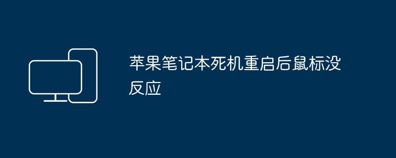 2024年苹果笔记本死机重启后鼠标没反应