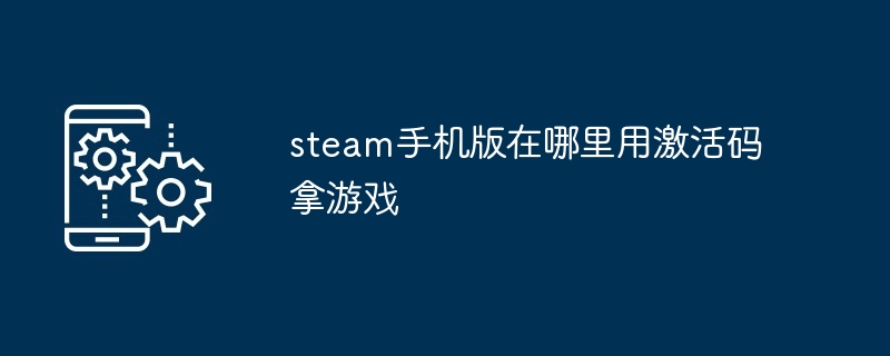 2024年steam手机版在哪里用激活码拿游戏