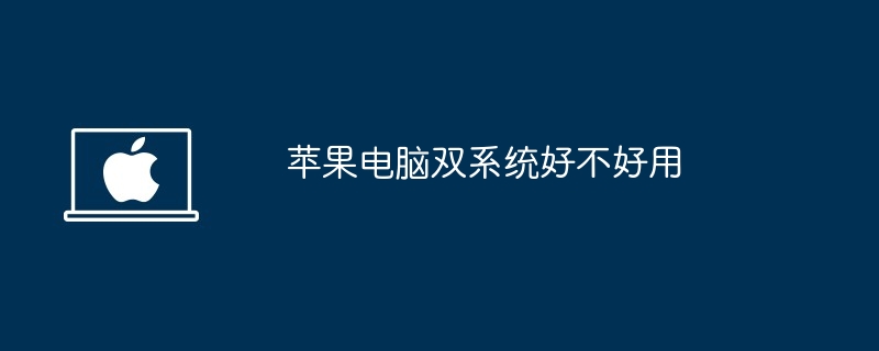 2024年苹果电脑双系统好不好用
