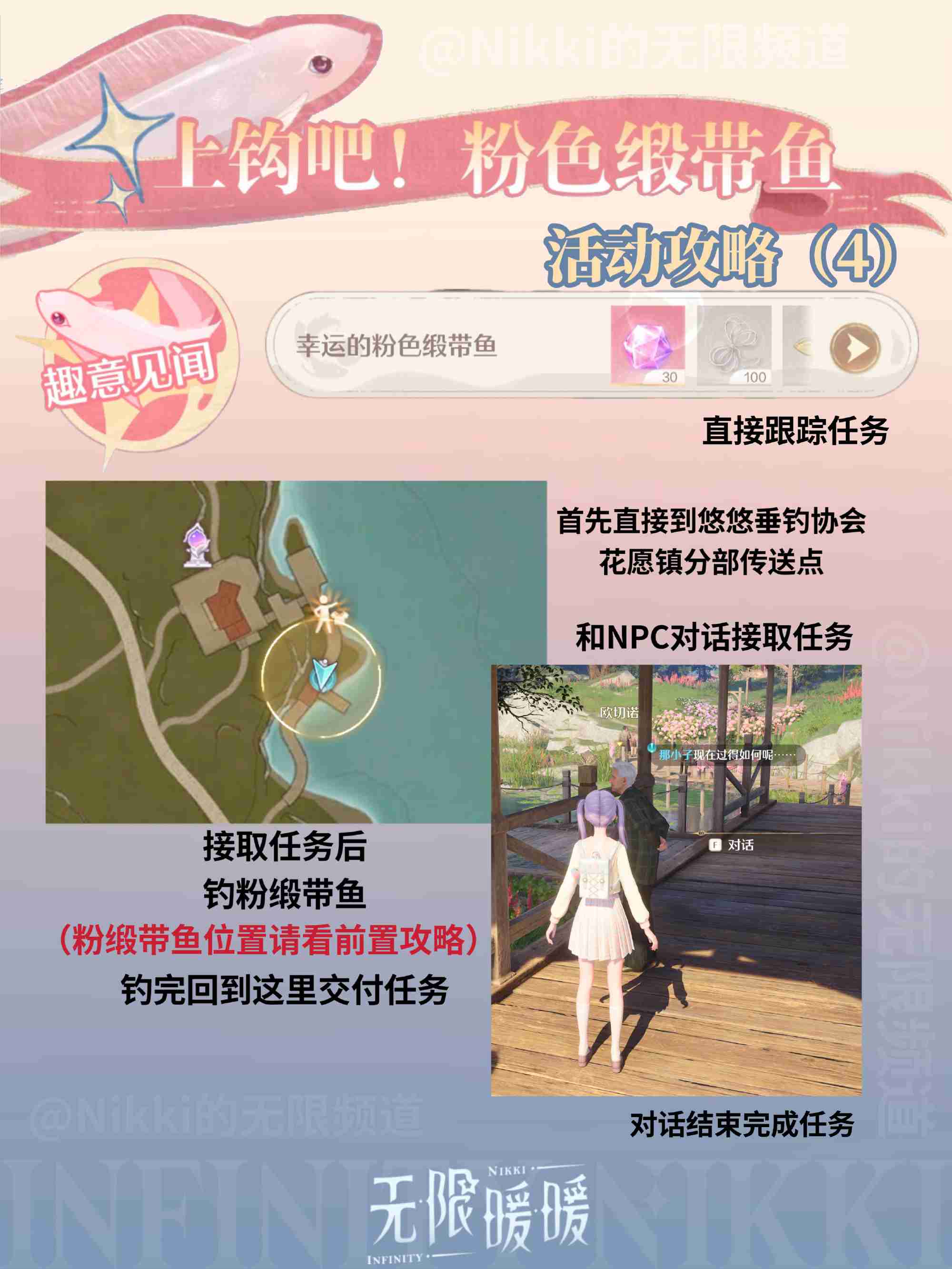 无限暖暖上钩吧粉色缎带鱼玩法揭秘