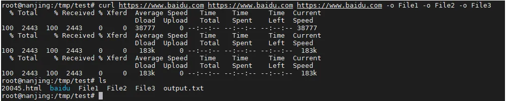 Linux-cURL输出保存文件技巧