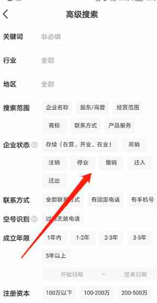 天眼查-高级搜索使用技巧全解析