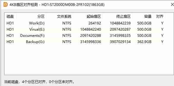 diskgenius-4K扇区对齐检测技巧