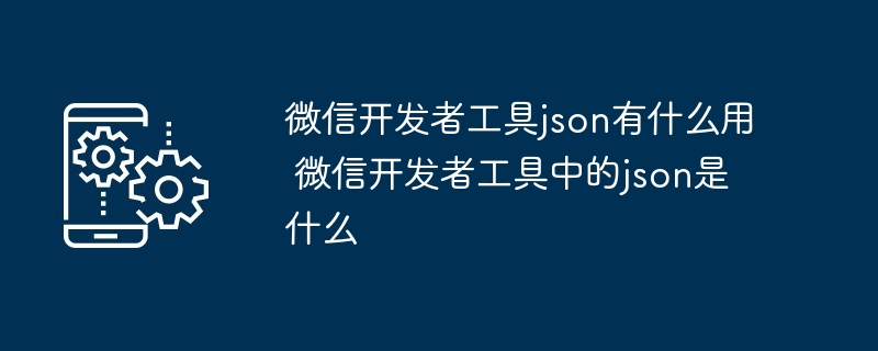 微信开发者工具json解析与应用