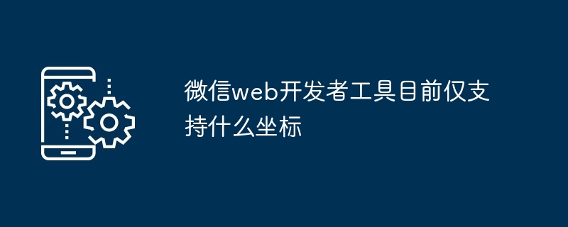微信web开发者工具支持坐标揭秘
