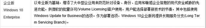 Win10版本区别对照表解析