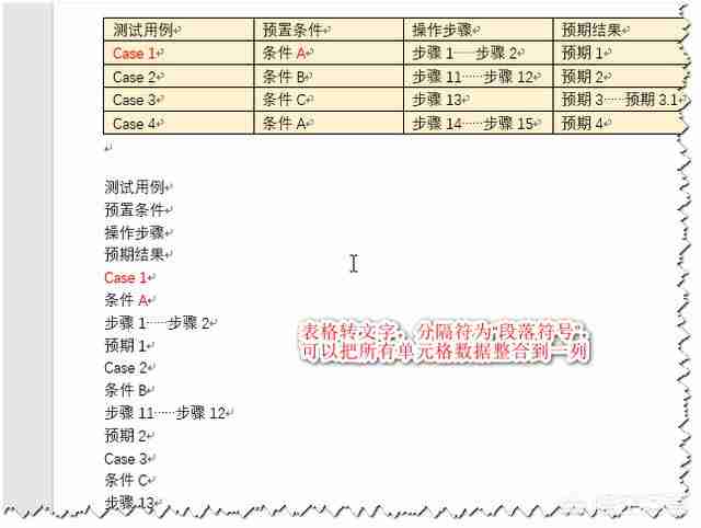 Word表格转纯文本技巧