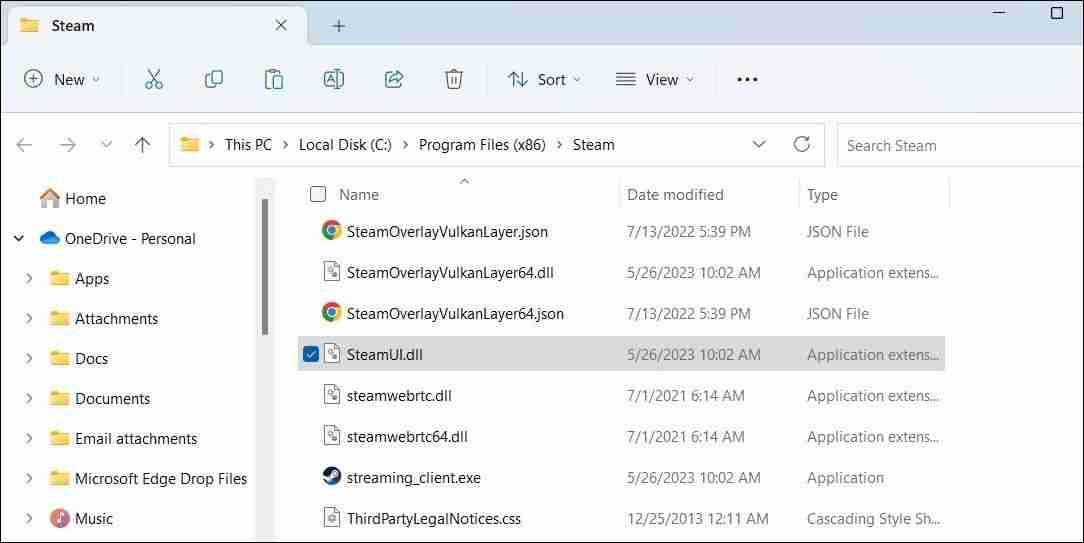 修复WindowsSteam加载steamui.dll错误