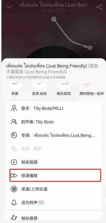 网易云音乐倍速播放开启方法