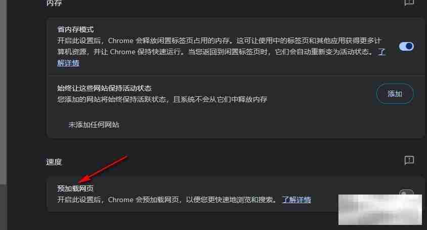 谷歌浏览器预加载功能设置指南