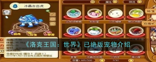 洛克王国绝版宠物全揭秘