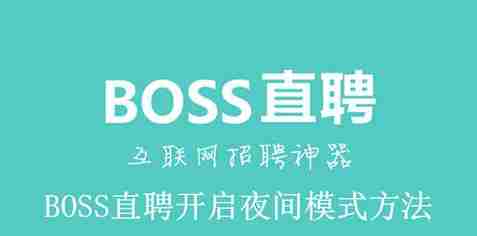 BOSS直聘夜间模式开启技巧