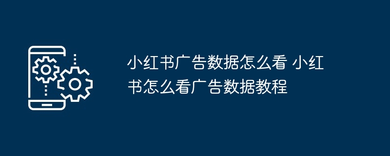 小红书广告数据分析教程