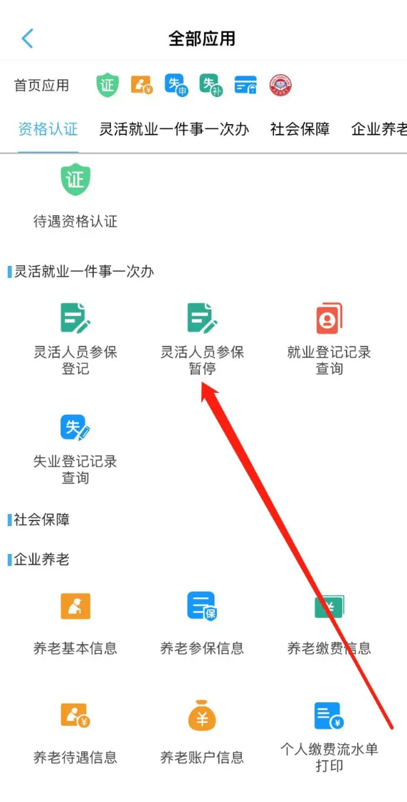 秦皇岛人社app停保操作指南